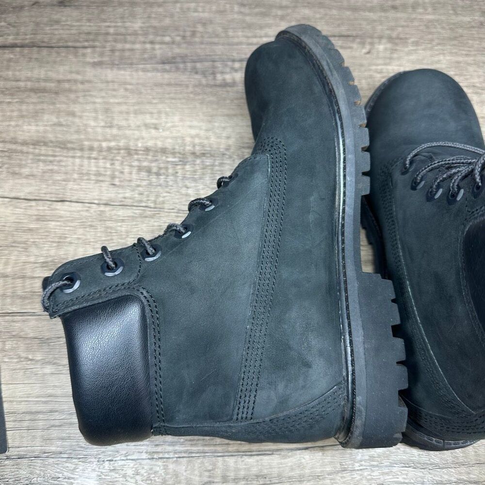 Timberland~Women's~Black Waterproof Nubuck 6” Premium(8658A)‎ Boots~Size 7 - Picture 7 of 11